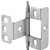 Hafele Full Wrap Non-Mortise Decorative Butt Hinge with Minaret Finial in Satin Chrome, Overall Height: 71mm (2-13/16'')
