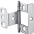 Hafele Full Wrap Non-Mortise Decorative Butt Hinge with Ball Finial in Satin Chrome, Overall Height: 63mm (2-1/2'')