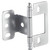 Hafele Partial Wrap Non-Mortise Decorative Butt Hinge with Ball Finial in Satin Chrome, Overall Height: 63mm (2-1/2'')