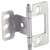 Hafele Partial Wrap Non-Mortise Decorative Butt Hinge with Ball Finial in Matt Nickel, Overall Height: 63mm (2-1/2'')