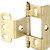 Hafele Full Wrap Non-Mortise Decorative Butt Hinge with Ball Finial in Brass Plated, Overall Height: 63mm (2-1/2'')