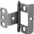 Hafele Full Wrap Non-Mortise Decorative Butt Hinge with Ball Finial in Pewter, Overall Height: 63mm (2-1/2'')
