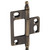 Hafele Elite Decorative Non-Mortised Butt Hinge with Minaret Finial in Antique Brass, Overall Height: 75mm (2-15/16'')