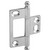 Hafele Elite Decorative Non-Mortised Butt Hinge with Ball Finial in Satin Chrome, Overall Height: 65mm (2-9/16'')
