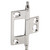 Hafele Elite Decorative Non-Mortised Butt Hinge with Minaret Finial in Polished Nickel, Overall Height: 75mm (2-15/16'')