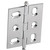 Hafele Elite Decorative Mortised Butt Hinge with Ball Finial in Polished Chrome, Overall Height: 62mm (2-7/16'')