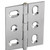Hafele Elite Decorative Mortised Butt Hinge with Button Cap Finial in Polished Chrome, Overall Height: 53mm (2-1/8'')