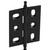 Hafele Elite Decorative Mortised Butt Hinge with Minaret Finial in Black, Overall Height: 70mm (2-3/4'')