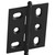 Hafele Elite Decorative Mortised Butt Hinge with Ball Finial in Black, Overall Height: 62mm (2-7/16'')
