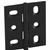 Hafele Elite Decorative Mortised Butt Hinge with Button Cap Finial in Black, Overall Height: 53mm (2-1/8'')