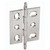 Hafele Elite Decorative Mortised Butt Hinge with Minaret Finial in Polished Nickel, Overall Height: 70mm (2-3/4'')