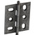 Hafele Elite Decorative Mortised Butt Hinge with Ball Finial in Pewter, Overall Height: 62mm (2-7/16'')