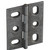 Hafele Elite Decorative Mortised Butt Hinge with Button Cap Finial in Pewter, Overall Height: 53mm (2-1/8'')