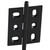 Hafele Mortised Butt Hinge with Minaret Finial in Black, Overall Height: 70mm (2-3/4'')