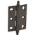Hafele Elite Decorative Large Mortised Butt Hinge with Minaret Finial in Oil-Rubbed Bronze, Overall Height: 90mm (3-1/2'')