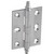 Hafele Elite Decorative Large Mortised Butt Hinge with Minaret Finial in Satin Chrome, Overall Height: 90mm (3-1/2'')