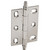 Hafele Elite Decorative Large Mortised Butt Hinge with Minaret Finial in Polished Nickel, Overall Height: 90mm (3-1/2'')