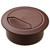 Hafele Round Cable Set with Spring Closure, for Office Organization, 2-piece, Brown, 2" Hole
