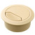 Hafele Round Cable Set with Spring Closure, for Office Organization, 2-piece, Beige, 2" Hole