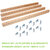 Hafele Century X-Series Maple Pilaster Bracket Kit, Single Set: (4) Pilaster and (8) Brackets with Screws, 2-1/2'' W x 3/4'' D x 20-7/8'' H, Standard Height