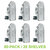 Hafele Century X-Series Bracket for 20 Shelves, 80-Pack, Screws Included