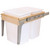 Soft & Silent Wooden Frame Side Mount Double Pull-Out Waste Bin