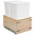 Hafele Century Collection Cascade Bottom Mount Waste Unit, Baltic Birch, Prefinished, Double 34 Quart (8.5 Gallons) White Bins, 17-7/8'' W Product View