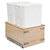 Hafele Century Collection Signature Bottom Mount Waste Unit, Maple, Prefinished, Double 34 Quart (8.5 Gallons) White Bins, 14-7/8'' W Product View
