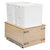 Hafele Century Collection Signature Bottom Mount Waste Unit, Maple, Prefinished, Double 34 Quart (8.5 Gallons) White Bins, 17-7/8'' W Product View