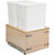 Hafele Century Collection Signature Bottom Mount Waste Unit, Maple, Prefinished, 50 Quart (12.5 Gallons) White Bins, 14-7/8'' W Product View