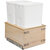 Hafele Century Collection Signature Bottom Mount Waste Unit, Maple, Prefinished, 50 Quart (12.5 Gallons) White Bins, 17-7/8'' W Product View