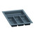 Hafele Sky Cutlery Tray, for 21'' Deep Drawer, Slate Gray, Plastic, Trimmable Width: 12-3/16'' - 13-3/4''