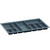 Hafele Sky Cutlery Tray, for 21'' Deep Drawer, Slate Gray, Plastic, Trimmable Width: 31-7/8'' - 33-7/16''