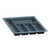Hafele Sky Cutlery Tray, for 21-11/16'' Deep Drawer, Slate Gray, Plastic, Trimmable Width: 14-3/16'' - 15-3/4''