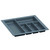Hafele Sky Cutlery Tray, for 21-11/16'' Deep Drawer, Slate Gray, Plastic, Trimmable Width: 20-1/16'' - 22-13/16''