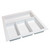 Hafele Sky Cutlery Tray, for 21'' Deep Drawer, Textured White, Plastic, Trimmable Width: 14-3/16'' - 15-3/4''