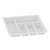 Hafele Sky Cutlery Tray, for 21'' Deep Drawer, Textured White, Plastic, Trimmable Width: 18-1/8'' - 19-11/16''