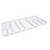 Hafele Sky Cutlery Tray, for 21-11/16'' Deep Drawer, Textured White, Plastic, Trimmable Width: 35-13/16'' - 37-3/8''