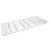 Hafele Sky Cutlery Tray, for 21-11/16'' Deep Drawer, Textured White, Plastic, Trimmable Width: 43-11/16'' - 45-1/4''