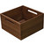 Hafele "Fineline" Move Kitchen Storage Box 2, Walnut, 8-5/16"W x 8-5/16"D x 4-3/4"H