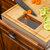 Hafele Century Collection Cutting Board Pullout with Drip Groove, Undermount Soft-Close Slides, Shelf Lock, Maple, Prefinished