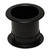 Hafele Dually Cable Grommet, Dual-Sided, Black, Cut to Thickness, 2-1/2" Hole