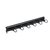 Hafele Tag Synergy Elite Collection Scarf Rack with Full Extension Slide and 6 Hooks, 13-7/8'' (352mm) Length, Black