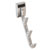 Hafele "Synergy Elite" Collection Cleat Mount Waterfall Hook, Polished Chrome, 1/2"W x 3-3/4"D x 6-1/2"H