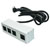 Hafele Dock 3110 Surface Mount Angled Power/Data Module, with 3 tamper resistant outlets and 2 USB 4.2A ports, White