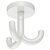 Hafele HEWI Collection Modern Ceiling Mounted Triple Wardrobe & Coat Hook in Pure White, Polyamide, 1-15/16" Diameter x 2-3/4" H