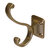 Hafele Design Deco Series Wall Mounted Coat Hook, Zinc, Matt Gold 146ZN41, 1-1/4'' W x 3-1/16'' D 3-9/16'' H