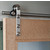 Hafele Flatec I Sliding Door Hardware for Wood Doors Up to 220 lbs. each, with Solid Stainless Steel Track, Matt Stainless