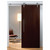 Hafele Flatec I Sliding Door Hardware for Wood Doors Up to 220 lbs. each, with Solid Stainless Steel Track, Matt Stainless