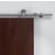 Hafele Flatec II Sliding Door Hardware for Wood Doors Up to 220 lbs. each, with Solid Stainless Steel Track, Matt Stainless